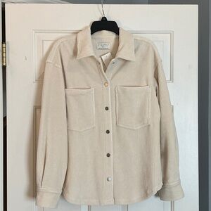 Z Supply Women’s Union Knit Cord Jacket size Small NWT Adobe White